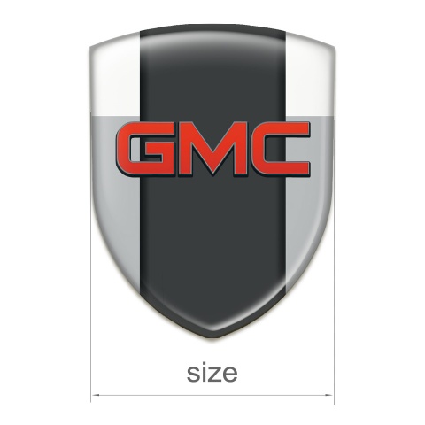 GMC Self Adhesive Car logo Emblem Grey White Model 