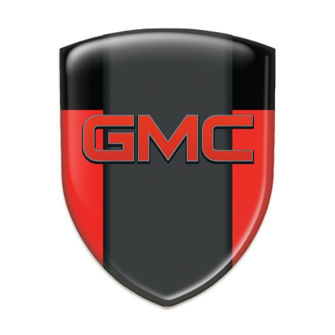 GMC Silicone Car Decal Badge Red Black Model 