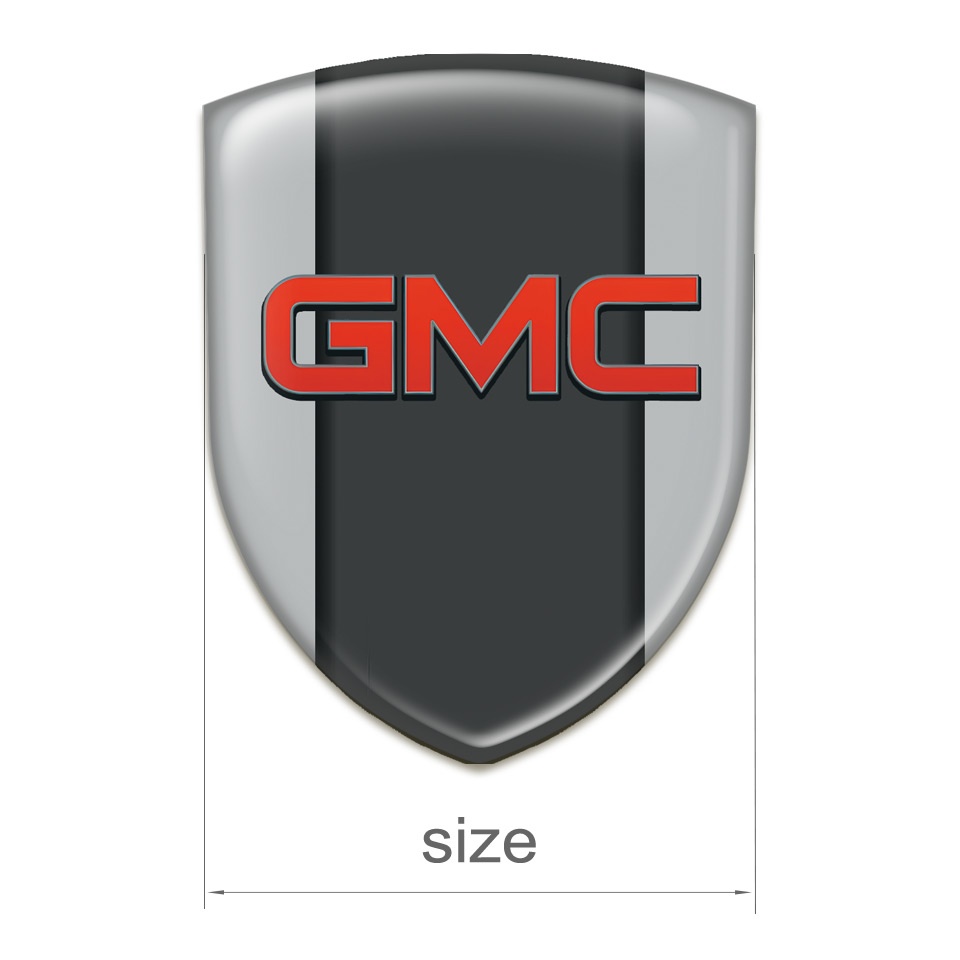 GMC Self Adhesive Emblem Logo Grey Type | Domed Emblems | Stickers | X ...