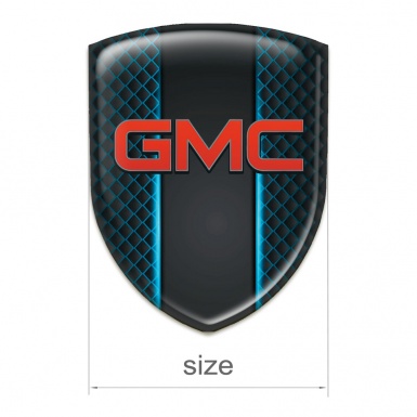 GMC 3D Gel Emblem Neon Grid with Red Logo 