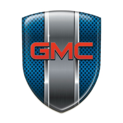 GMC Self Adhesive Car logo Emblem Blue Mesh Type 
