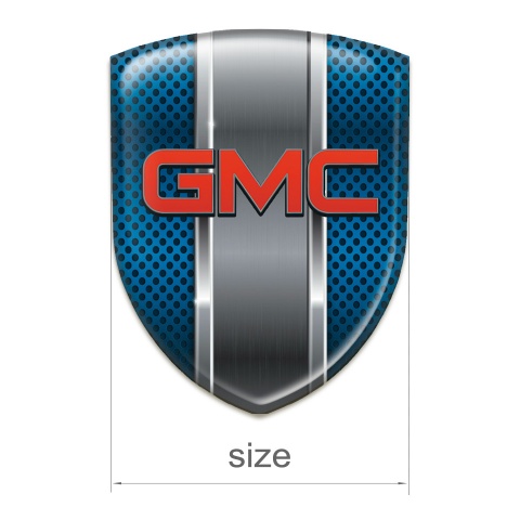 GMC Self Adhesive Car logo Emblem Blue Mesh Type 