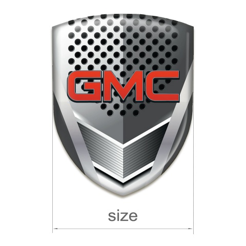 GMC Silicone Badge Metal Shield Effect 