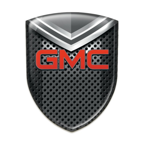 GMC Auto Emblem Perforated Base with Grey Detail Type 