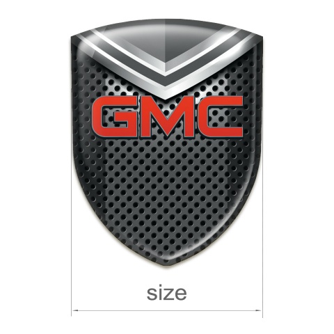 GMC Auto Emblem Perforated Base with Grey Detail Type 
