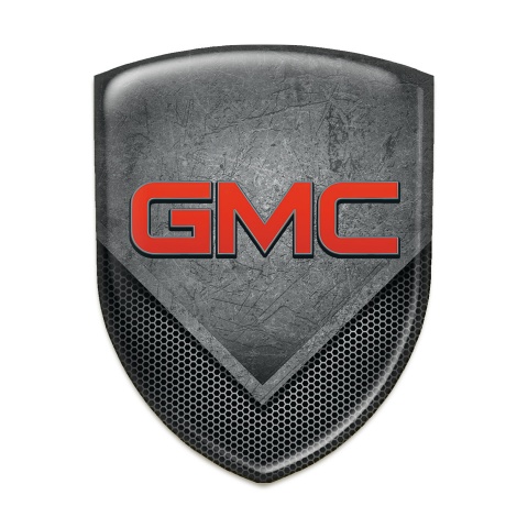 GMC Emblem Badge Logo Scratched Stone with Dark Mesh Type 