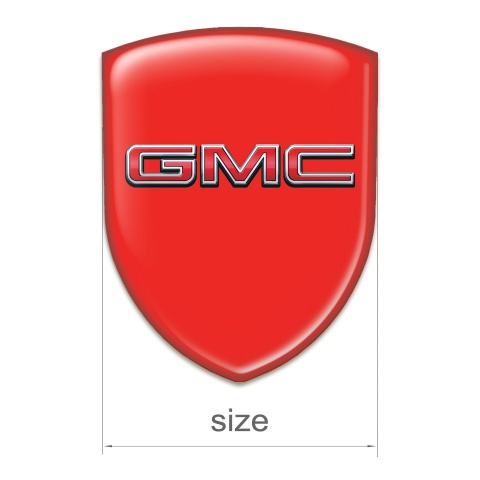 GMC Tuning Badge  Red base with 3D logo 