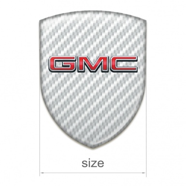 GMC Silicone Emblem White Carbon with 3D Logo 
