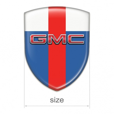 GMC Emblem Badge Logo Blue White with Red Band and 3D Logo 