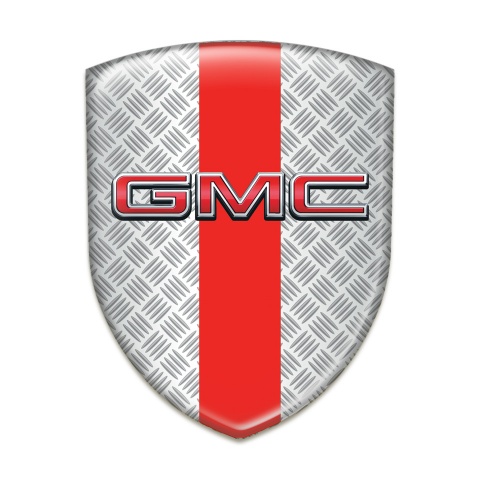GMC 3D Gel Emblem Mesh Effect with Red Band and 3D Logo 