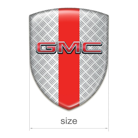 GMC 3D Gel Emblem Mesh Effect with Red Band and 3D Logo 