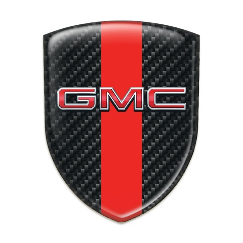 GMC Tuning Badge  Black Fibers with Red Band and 3D Logo 