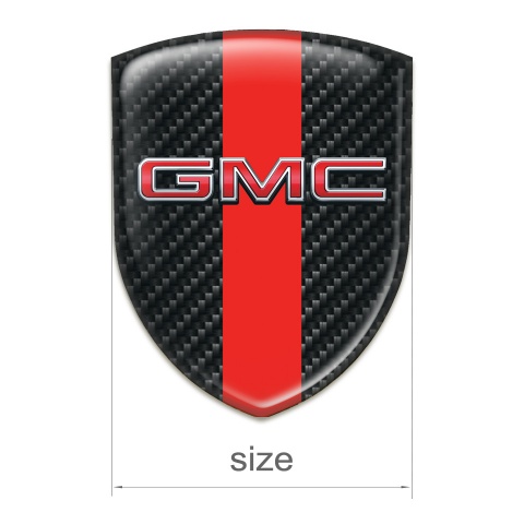 GMC Tuning Badge  Black Fibers with Red Band and 3D Logo 