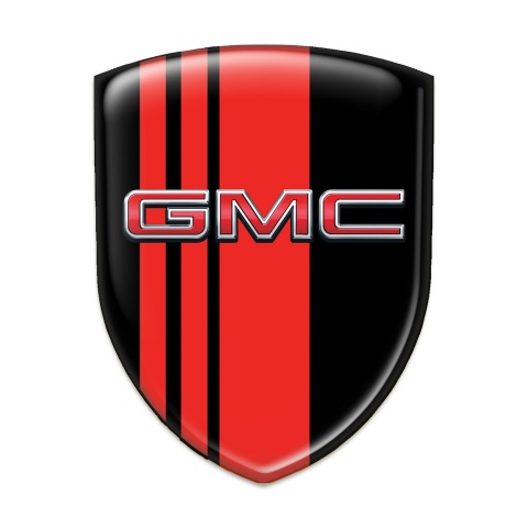 GMC Silicone Badge black with Red Tapes decoration 