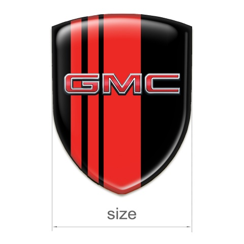 GMC Silicone Badge black with Red Tapes decoration 