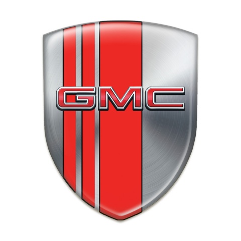 GMC Silicone Shield Silver with Red Tapes Decoration 