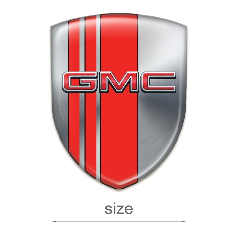 GMC Silicone Shield Silver with Red Tapes Decoration 
