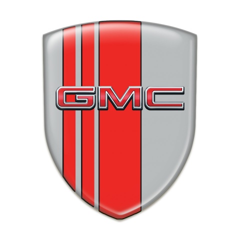 GMC Auto Emblem grey with Red Tapes Decoration 