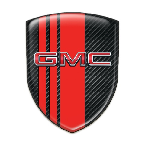 GMC Emblem Interior Black carbon with Red Tapes Decoration