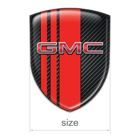 GMC Emblem Interior Black carbon with Red Tapes Decoration