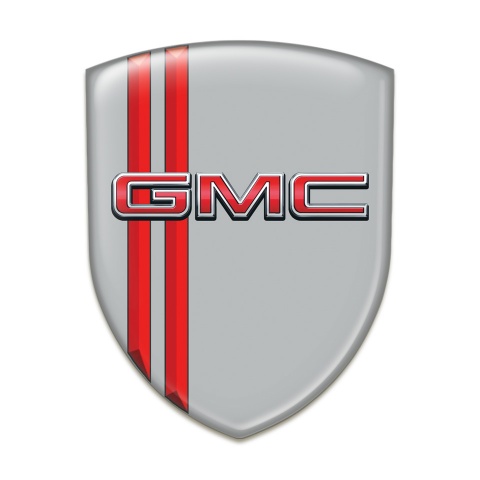 GMC Car Interior Badge Grey with Red Stripes Style 