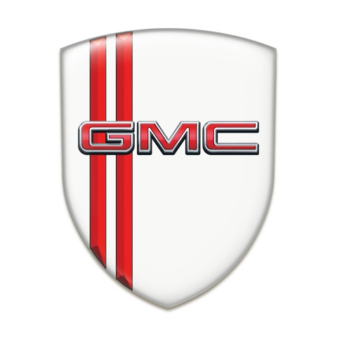 GMC Silicone Shield White with Red Stripes Style 