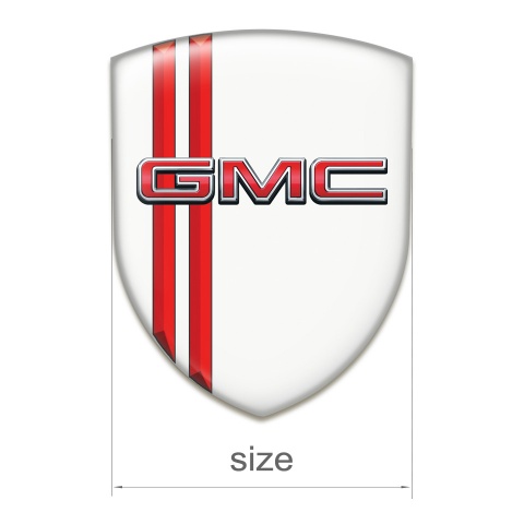 GMC Silicone Shield White with Red Stripes Style 