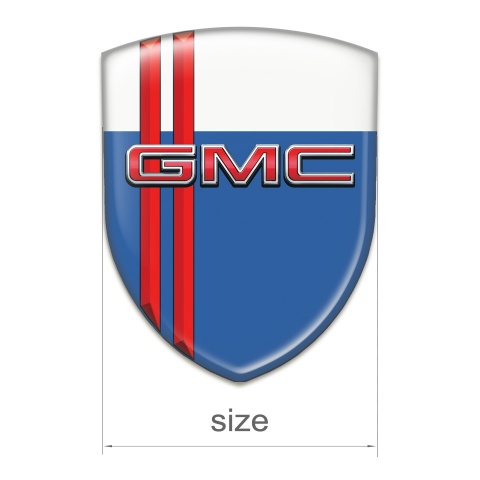 GMC Logo Emblem Blue White with Two Stripes Style 