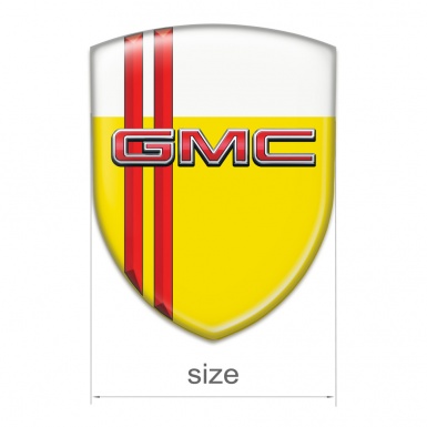 GMC Tuning Emblem Yellow White with Red Stripes Style 