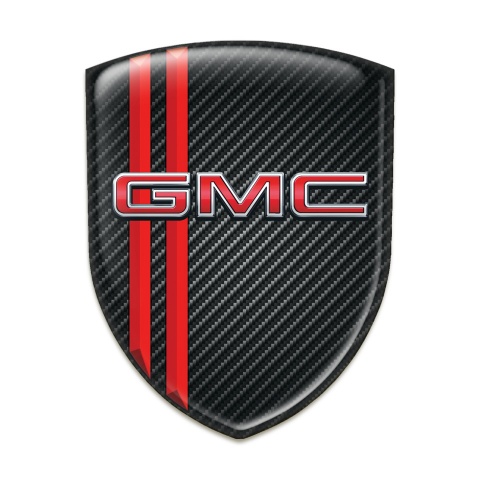 GMC Emblem Exterior Dark Carbon with Red Stripes Style 