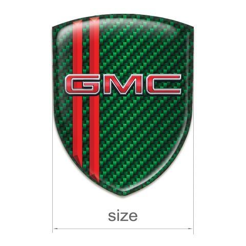 GMC Emblem Interior Green Carbon with Red Stripes Style 