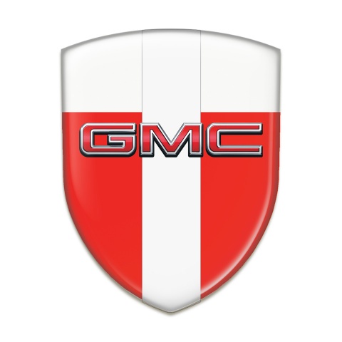 GMC Silicone Badge Red White with White Tape Edition 