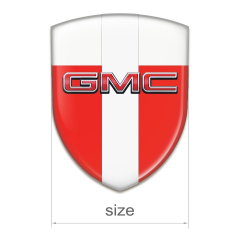 GMC Silicone Badge Red White with White Tape Edition 
