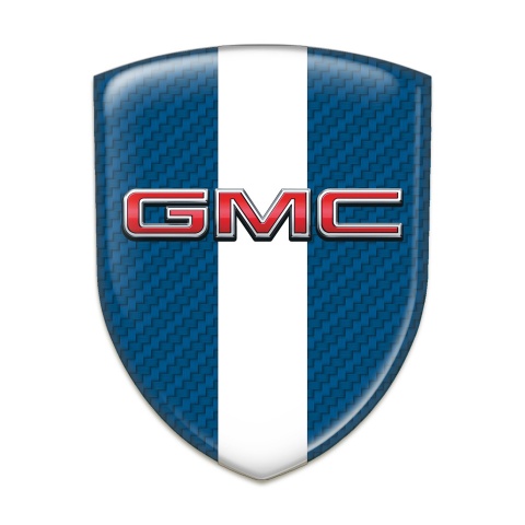 GMC Emblem Badge Logo Navy Blue Carbon with White Tape edition 