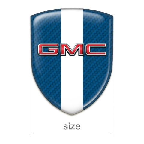 GMC Emblem Badge Logo Navy Blue Carbon with White Tape edition 