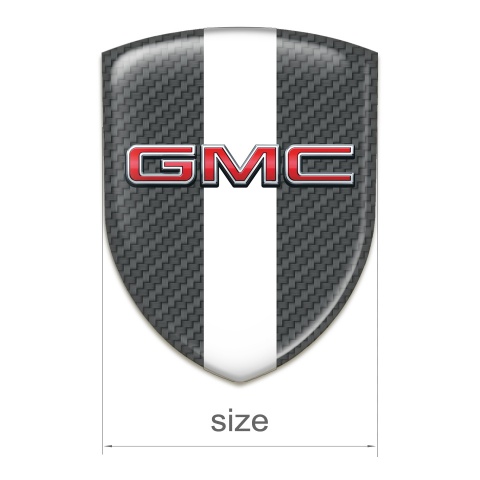 GMC Logo Emblem Dark Grey Carbon with White Tape Edition 