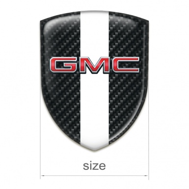 GMC Domed Emblem Black Fibers with White Tape edition 