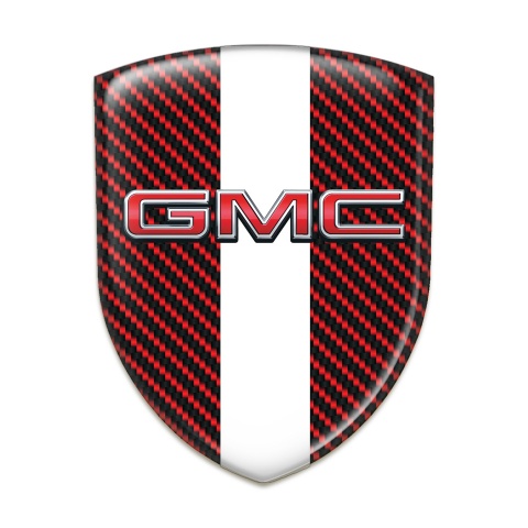 GMC Silicone Emblem Red Carbon with White Tape Edition 