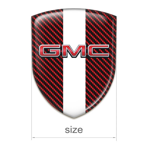 GMC Silicone Emblem Red Carbon with White Tape Edition 