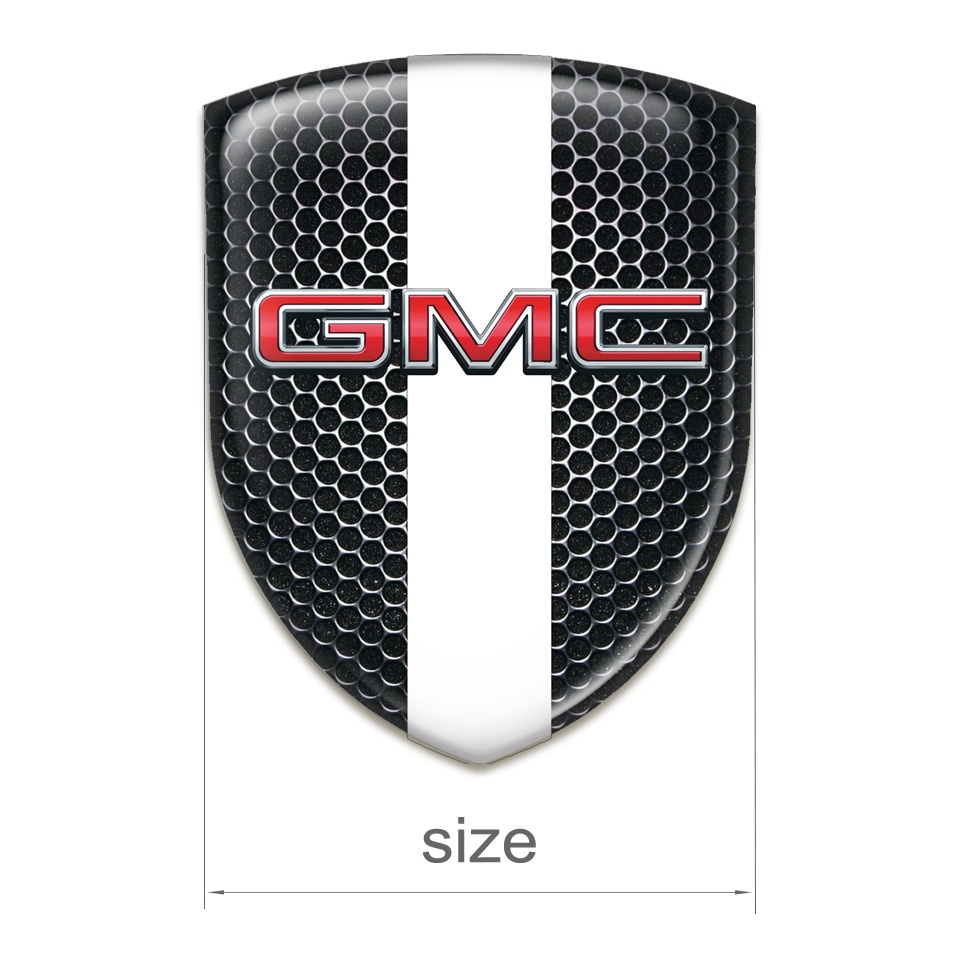 GMC Resin Sticker Perforated Steel with White Tape Edition | Domed ...
