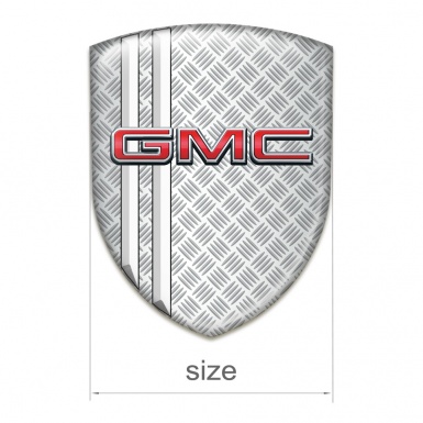 GMC Self Adhesive Car logo Emblem Mesh Design with White Lines 