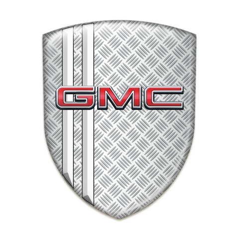 GMC Self Adhesive Car logo Emblem Mesh Design with White Lines 