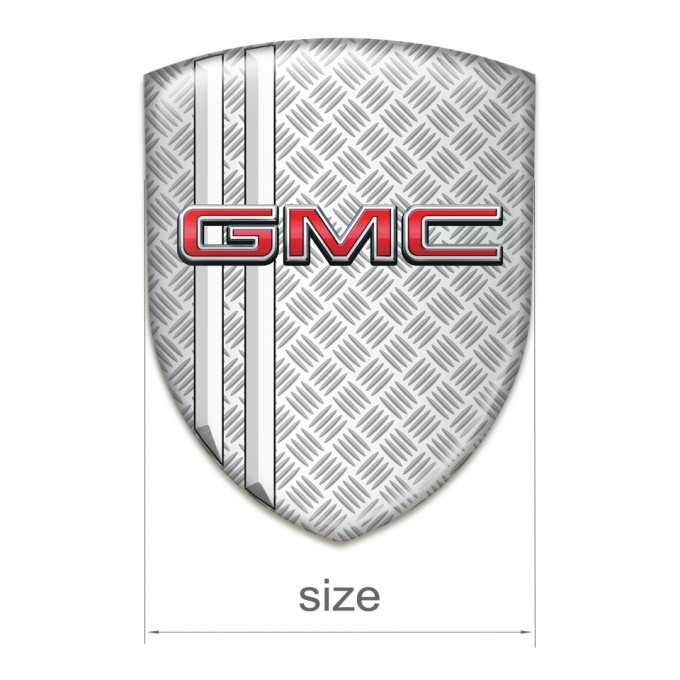 GMC Self Adhesive Car logo Emblem Mesh Design with White Lines | Domed ...