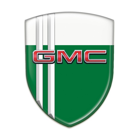 GMC Emblem Badge Logo Green White Design with White Lines 