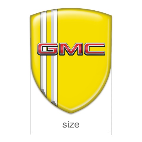 GMC Logo Emblem Yellow Design with White Lines 