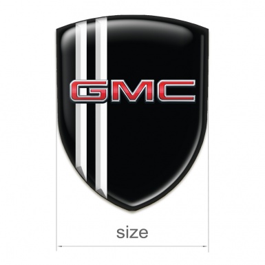 GMC Resin Sticker Black Design with White Lines 
