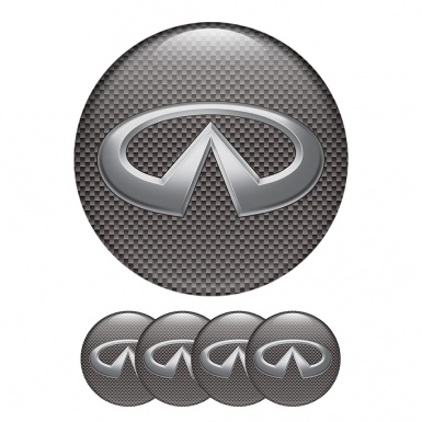 Infiniti Wheel Center Cap Domed Stickers Metal Logo Style