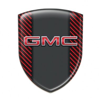 GMC Emblem Interior Red Carbon with 3D logo Style 