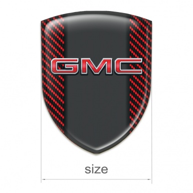 GMC Emblem Interior Red Carbon with 3D logo Style 