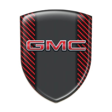 GMC Emblem Interior Red Carbon with 3D logo Style 